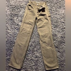 PacSun 90’s boyfriend carpenter jeans.  Olive green. Size 24.
